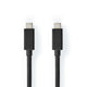 Nedis CCGB64020BK10 USB-kabel USB 3.2 Gen 2 (3.1 Gen 2) 1 m USB C 20 Gbit/sek. 100 W Sort