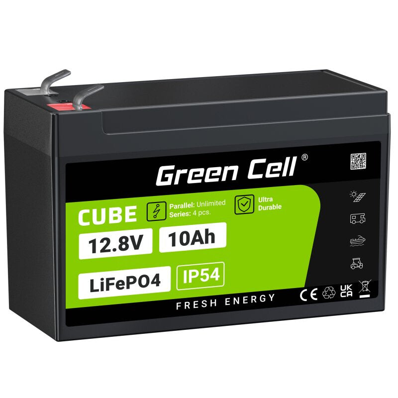 Green Cell LFPGC12V10AH UPS batteri Lithium jern fosfat (LiFePO4) 12,8 V 10 At