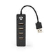 Nedis UHUBU2420BK interface hub USB 2.0 480 Mbit/s Sort