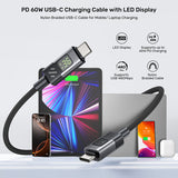 UNITEK PD 60W USB-C 2M USB-kabel USB 2.0 USB C 0,48 Gbit/sek. Sort