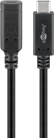 Goobay 61038 USB-kabel USB 3.2 Gen 2 (3.1 Gen 2) 1 m USB C 10 Gbit/sek. Sort