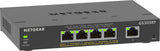NETGEAR 5-Port Gigabit Ethernet PoE+ Plus Switch (GS305EP) Administreret L2/L3 Gigabit Ethernet (10/100/1000) Strøm over Ethernet (PoE) Sort
