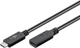 Goobay 61038 USB-kabel USB 3.2 Gen 2 (3.1 Gen 2) 1 m USB C 10 Gbit/sek. Sort