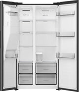Hisense RS5P528STFE side-by-side køle-fryseskab Fritstående 528 L Sort