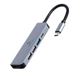 Gembird A-CM-COMBO5-03 dockingstation Ledningsført USB 3.2 Gen 1 (3.1 Gen 1) Type-C Sølv