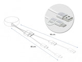 DeLOCK 85821 USB-kabel USB 2.0 0,92 m USB A USB C/Micro-USB B Sølv, Hvid