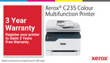 Xerox C235, A4, 22 ppm trådløs kopi/print/scan/fax PS3 PCL5e/6, ADF, 2 magasiner, i alt 251 ark