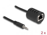 DeLOCK 87858 lydkabel RJ-45 3.5mm Sort