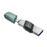 SanDisk iXpand Flash Drive Flip USB-nøgle 64 GB USB Type-A / Lightning 3.2 Gen 1 (3.1 Gen 1) Grå, Sølv, Transparent