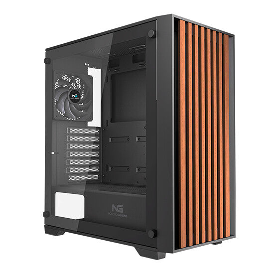 Nordic Gaming NGC-6857 computeretui Tower Sort, Træ