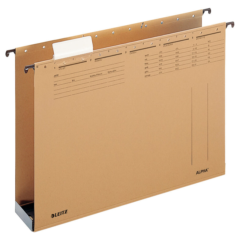 Leitz ALPHA hængemappe Pap, Plast A4 Brun