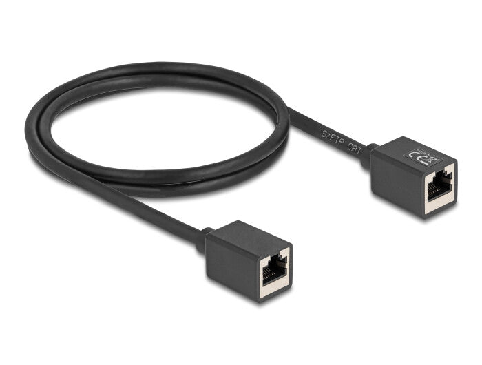 DeLOCK 90325 netværkskabel Sort 1 m Cat6a S/FTP (S-STP)
