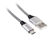 Tracer TRAKBK46265 USB-kabel USB 2.0 1 m USB C USB A Sort, Sølv
