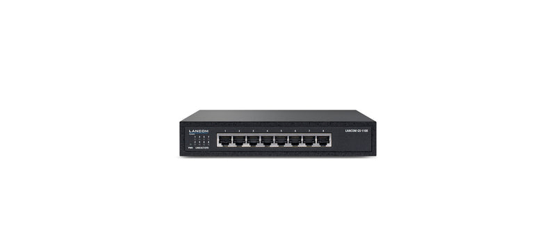 LANCOM GS-1108 Ikke administreret L2 Gigabit Ethernet (10/100/1000) Sort