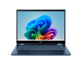 Acer Swift Spin 14 AI SFSP14-Q51T-X0AS Snapdragon X2E-78-100 Hybrid (2-i-1) 35,6 cm (14") Berøringsskærm WUXGA 16 GB LPDDR5x-SDRAM 512 GB SSD Wi-Fi 7 (802.11be) Windows 11 Home Blå
