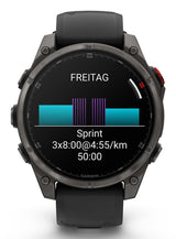 Garmin fēnix 8 Pro 3,56 cm (1.4") AMOLED 47 mm Digital 454 x 454 pixel Berøringsskærm Grafit, Titanium Wi-Fi GPS (satellit)