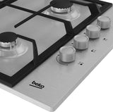 Beko HIBG64122SX kogeplade Rustfrit stål Indbygget 61 cm Gaskomfur 4 zone(s)