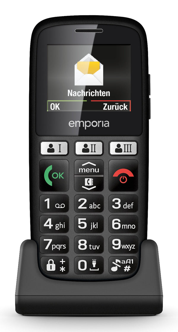 Emporia emporiaHAPPY 4,6 cm (1.81") 70 g Sort Begynder telefon