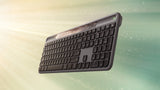 Logitech Signature Slim Solar + K980 tastatur Universel RF trådløs + Bluetooth QWERTZ Tysk Grafit