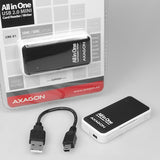 Axagon CRE-X1 kortlæser USB 2.0 Sort, Hvid