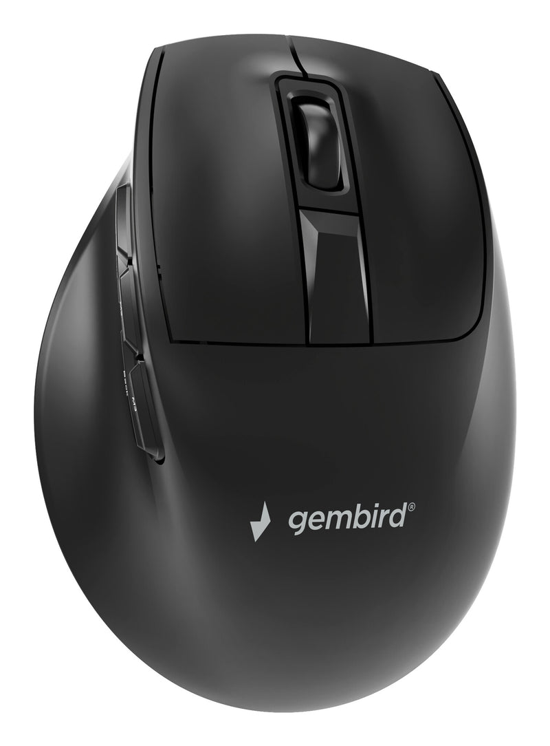 Gembird MUSW3-9B-01 mus Kontor Højre hånd RF Wireless + Bluetooth + USB Type-A Optisk 2400 dpi