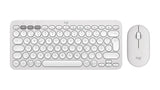 Logitech 920-012204 tastatur Mus inkluderet Universel RF trådløs + Bluetooth QWERTZ Tysk Hvid