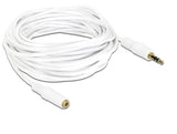 DeLOCK 3.5mm M-F, 5m lydkabel Hvid