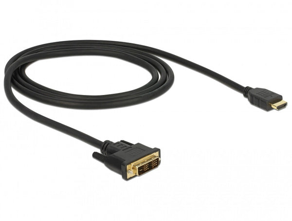 DeLOCK 85582 videokabel adapter 1 m HDMI Type A (Standard) DVI-D Sort