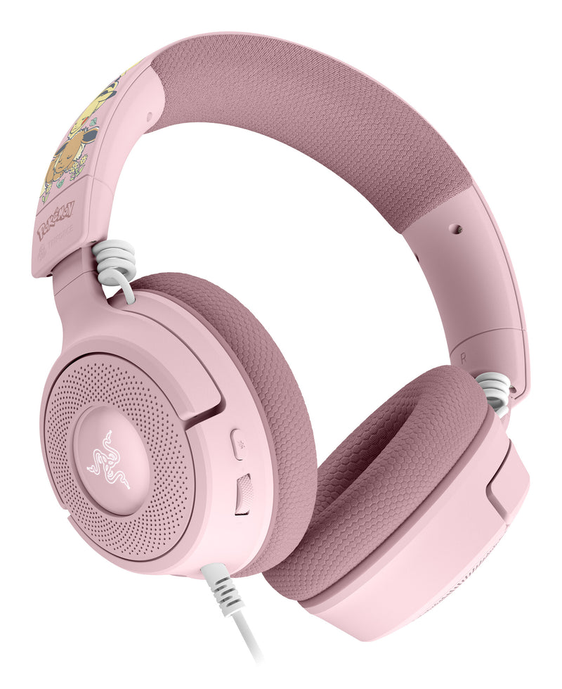 Razer Kraken V4 X – Pikachu & Eevee Edition Headset Ledningsført Spil USB Type-C / USB Type-A Lyserød