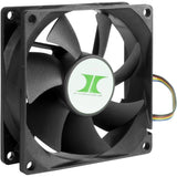 Inter-Tech 88887290 Computerkølesystem Computerkabinet Ventilator 8 cm Sort 4 stk