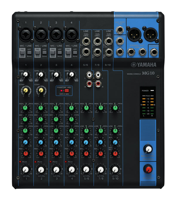 Yamaha MG10 audio mixer 10 kanaler Sort