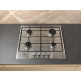 Whirlpool TGML 650 IX Rustfrit stål Indbygget 58 cm Gaskomfur 4 zone(s)