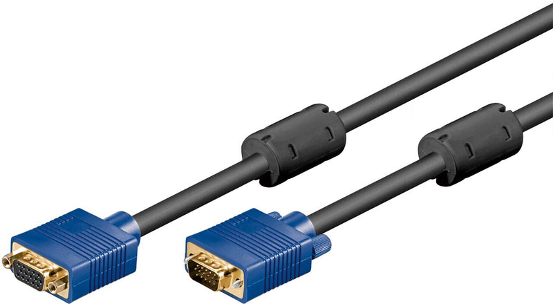 Goobay 93614 VGA kabel 3 m VGA (D-Sub) Sort, Blå