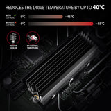 Axagon CLR-M2XL Computerkølesystem M.2 NVMe SSD, Solid-state drev Køleplade/køler Sort 1 stk