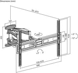 Goobay 71199 tv-beslag 2,03 m (80") Sort