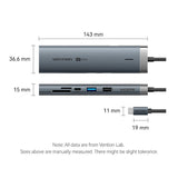 Vention TGVHB interface hub USB Type-C 5000 Mbit/s Grå