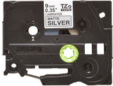 Brother TZE-M921 etiketbånd Sort på metallic