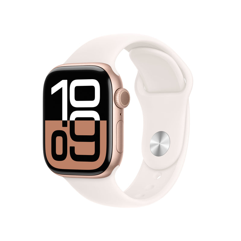 Apple Watch Series 10 OLED 42 mm Digital 374 x 446 pixel Berøringsskærm 4G Roseguld Wi-Fi GPS (satellit)