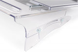 BakkerElkhuizen FlexDesk 640 dokumentholder Plast, Gummi, Stål Lys grå, Transparent