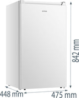 Gorenje RB39EPW4 kombi-køleskab Fritstående 82 L Hvid