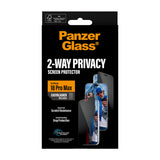 PanzerGlass ® 2-Way Privacy Skærmbeskyttelse iPhone 18 Pro Max | Ultra-Wide Fit m. EasyAligner