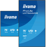 iiyama LH7564UHS-B1AG skilte display Digital fladpaneldisplay 190,5 cm (75") Wi-Fi 500 cd/m² 4K Ultra HD Sort Indbygget processer Android 24/7