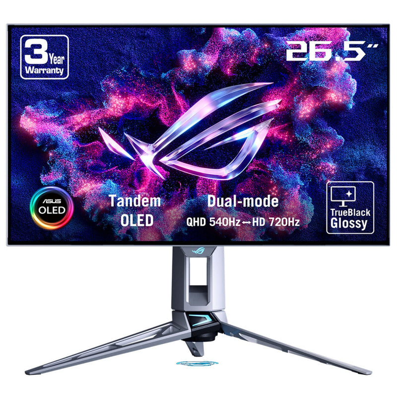 ASUS ROG Swift OLED PG27AQWP-W computerskærm 67,3 cm (26.5") 2560 x 1440 pixel Quad HD LCD Sølv