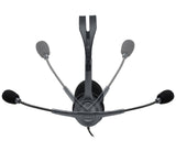 Logitech 981-000593 hovedtelefoner/headset Ledningsført Kontor/Callcenter Sort
