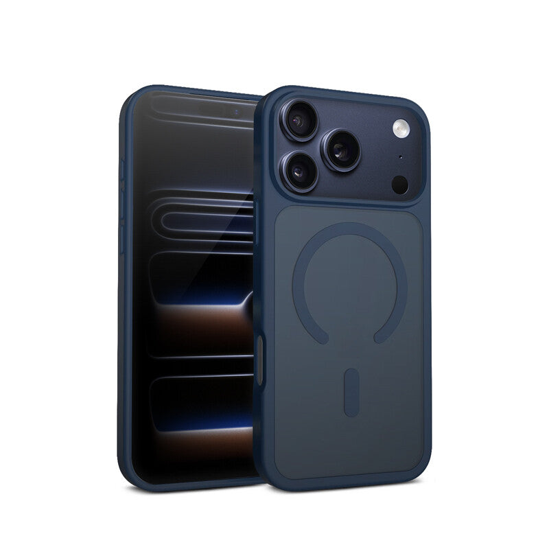 Crong CRGHMMIP1763PNBL mobiltelefon etui Cover Marineblå, Gennemsigtig