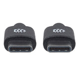 Manhattan 353342 USB-kabel USB 2.0 1 m USB C 0,48 Gbit/sek. Sort