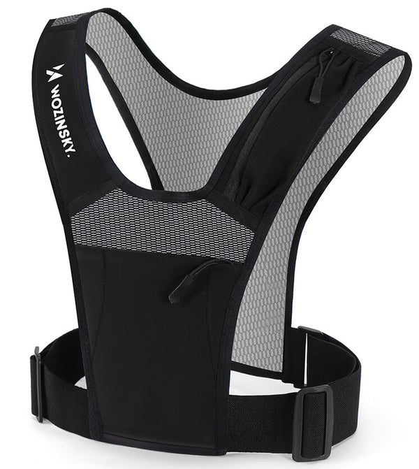 Wozinsky 5907769364402 lys & refleks til sportsikkerhed Vest Sort Polyester One size Løb, Cykling