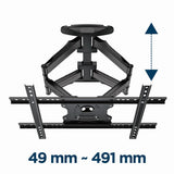Gembird WM-75ST-01 tv-beslag 190,5 cm (75") Sort