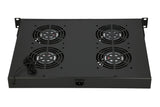 Extralink 19\" RACK MOUNT FAN PANEL (4 FANS) WITH THERMOSTAT Blæserpanel