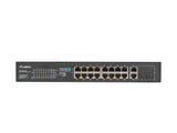 Lanberg RSFE-16P-2C-250 netværksswitch Ikke administreret Gigabit Ethernet (10/100/1000) Strøm over Ethernet (PoE) 1U Sort
